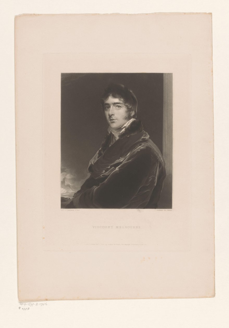 Portrait of William Lamb, Viscount Melbourne by Edward McInnes