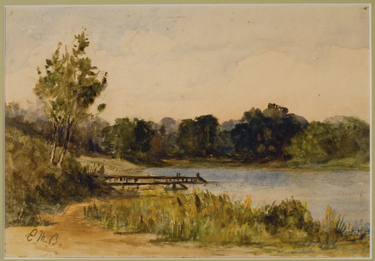 Landscape with Dock and Water by Edward Mitchell Bannister