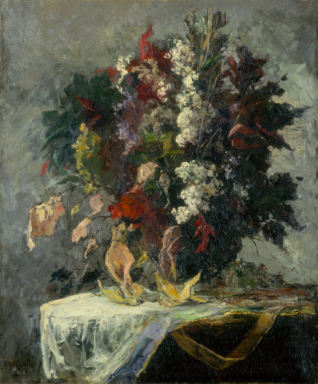 Untitled (floral still life) by Edward Mitchell Bannister