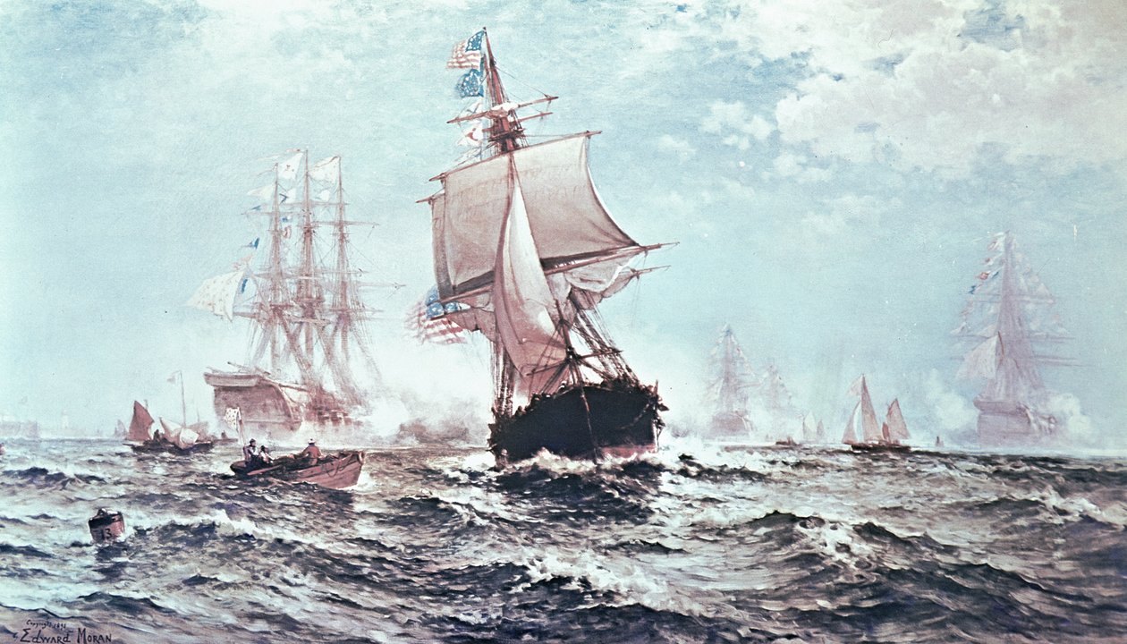 First recognition of the Stars and Stripes by Edward Moran
