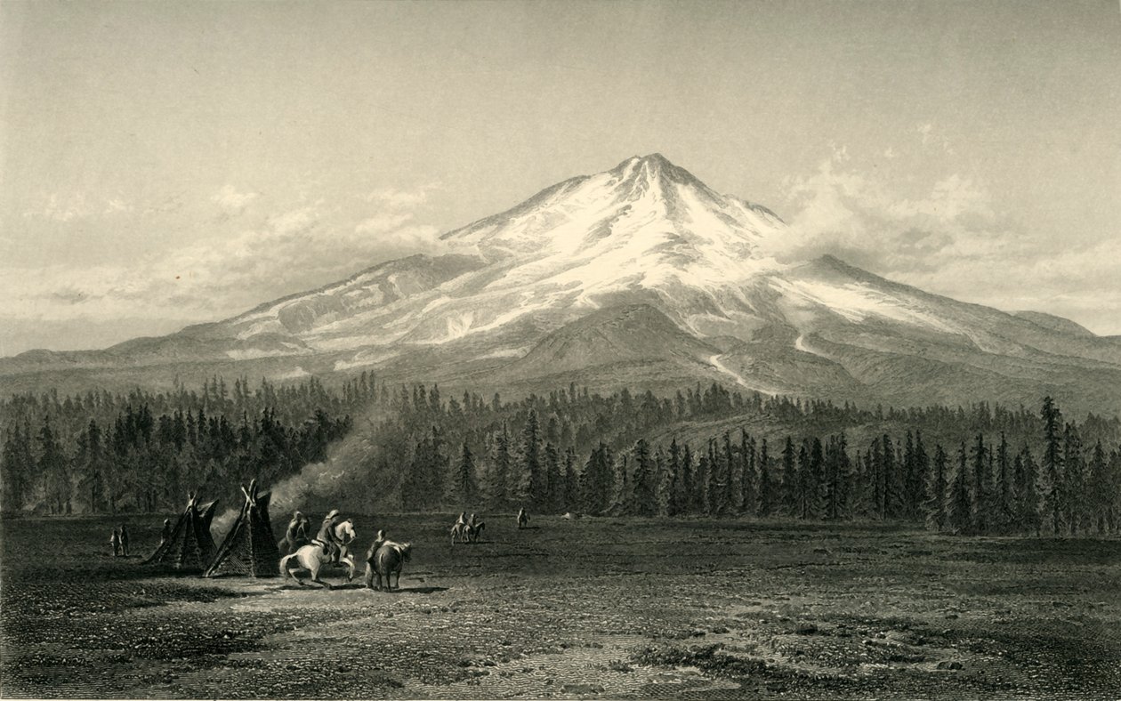 Mount Shasta, 1872 by Edward Paxman Brandard