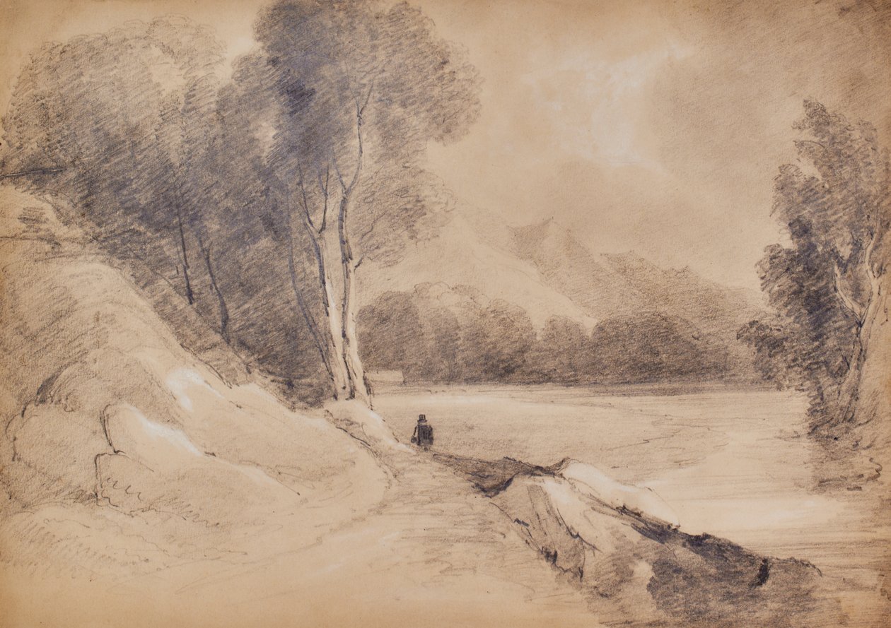 Landscape with Figures by Edward Pretty