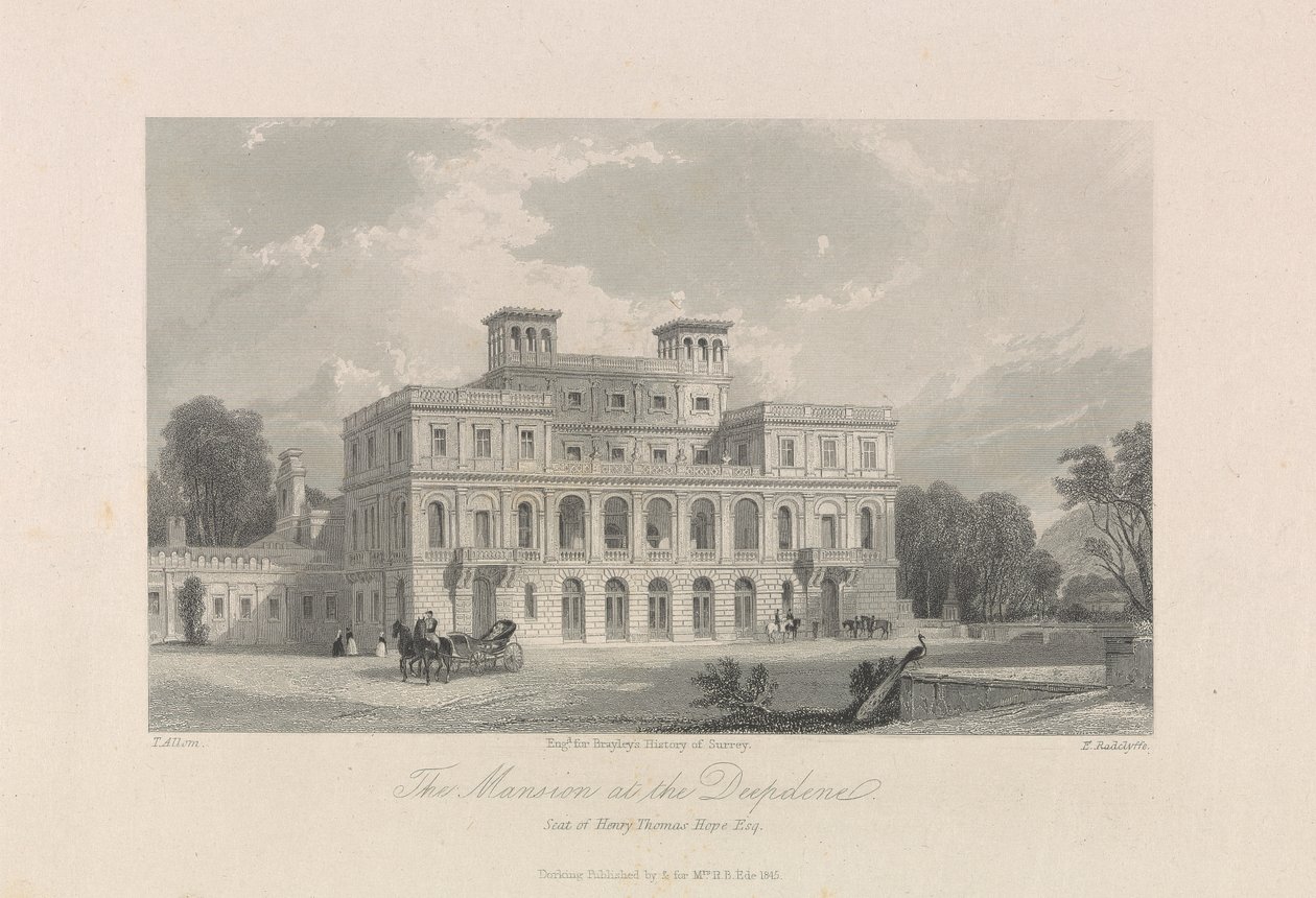 The Mansion at the Deepdene. Seat of Henry Thomas Hope, Esq. by Edward Radclyffe