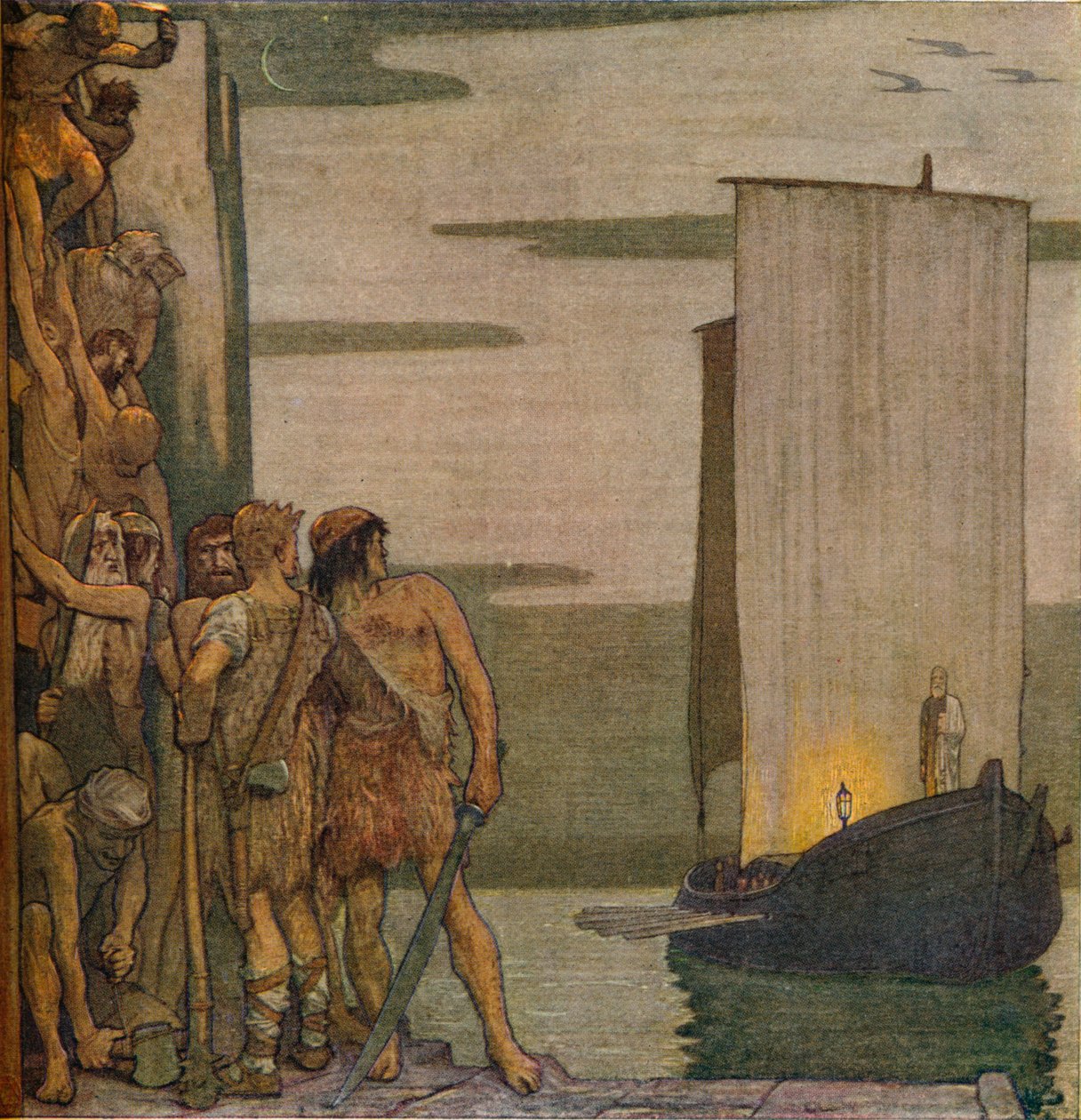 The Landing of Saint Patrick in Ireland by Edward Reginald Frampton