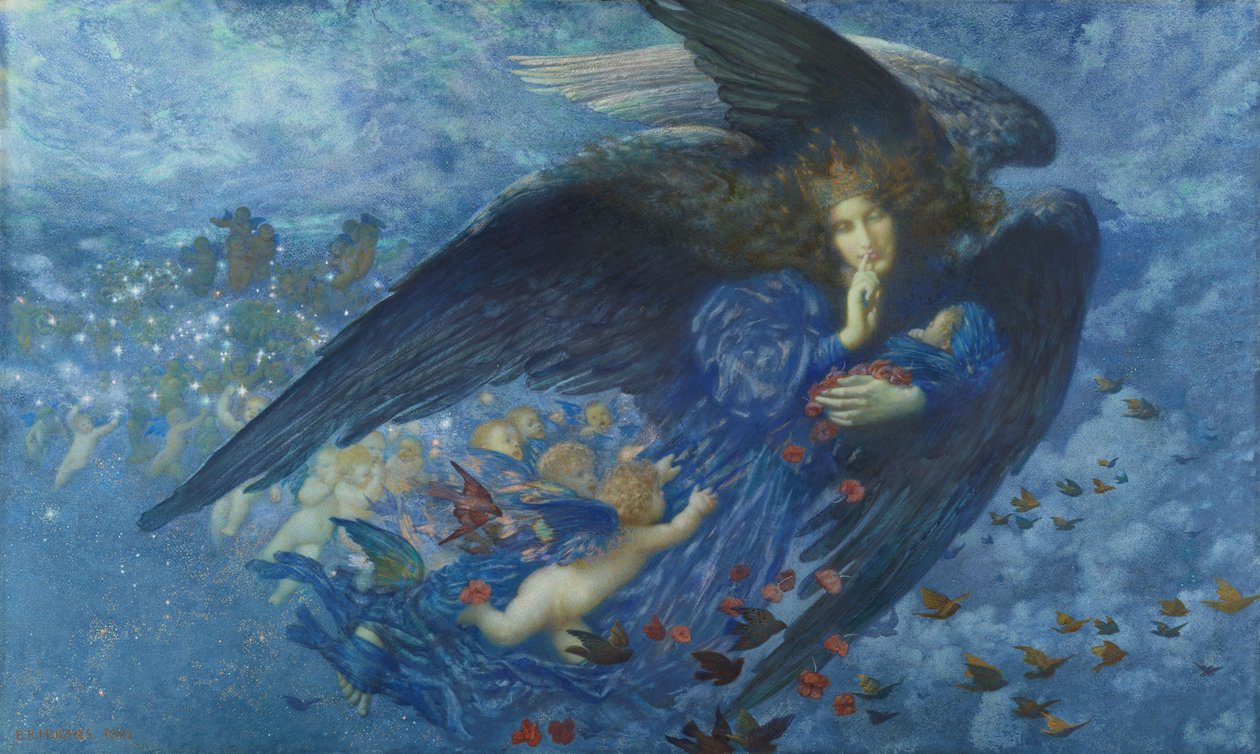 Night with her Train of Stars by Edward Robert Hughes