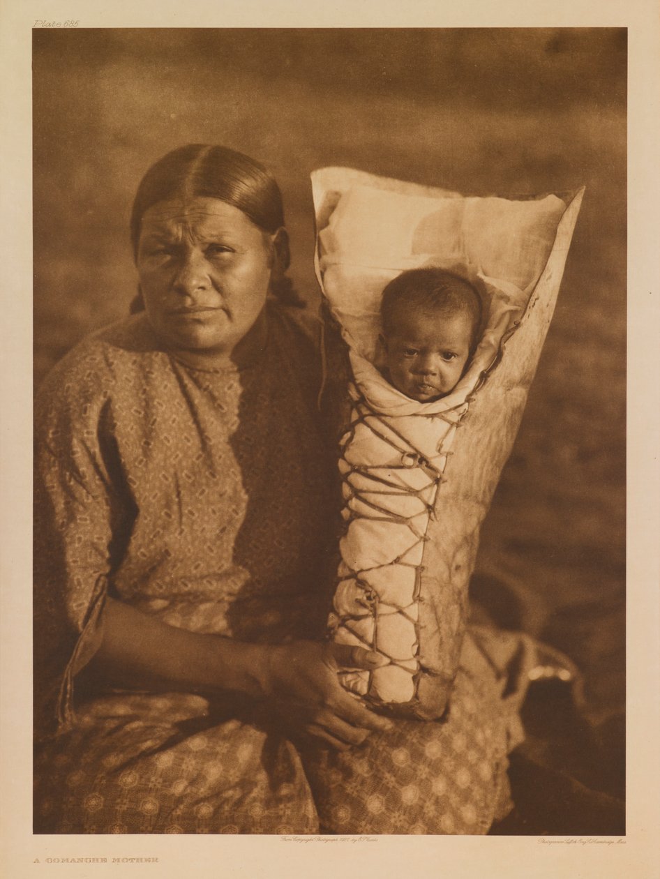 A Comanche Mother by Edward S. Curtis