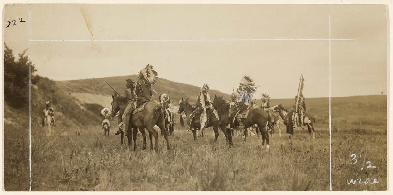Men on Horseback by Edward S. Curtis