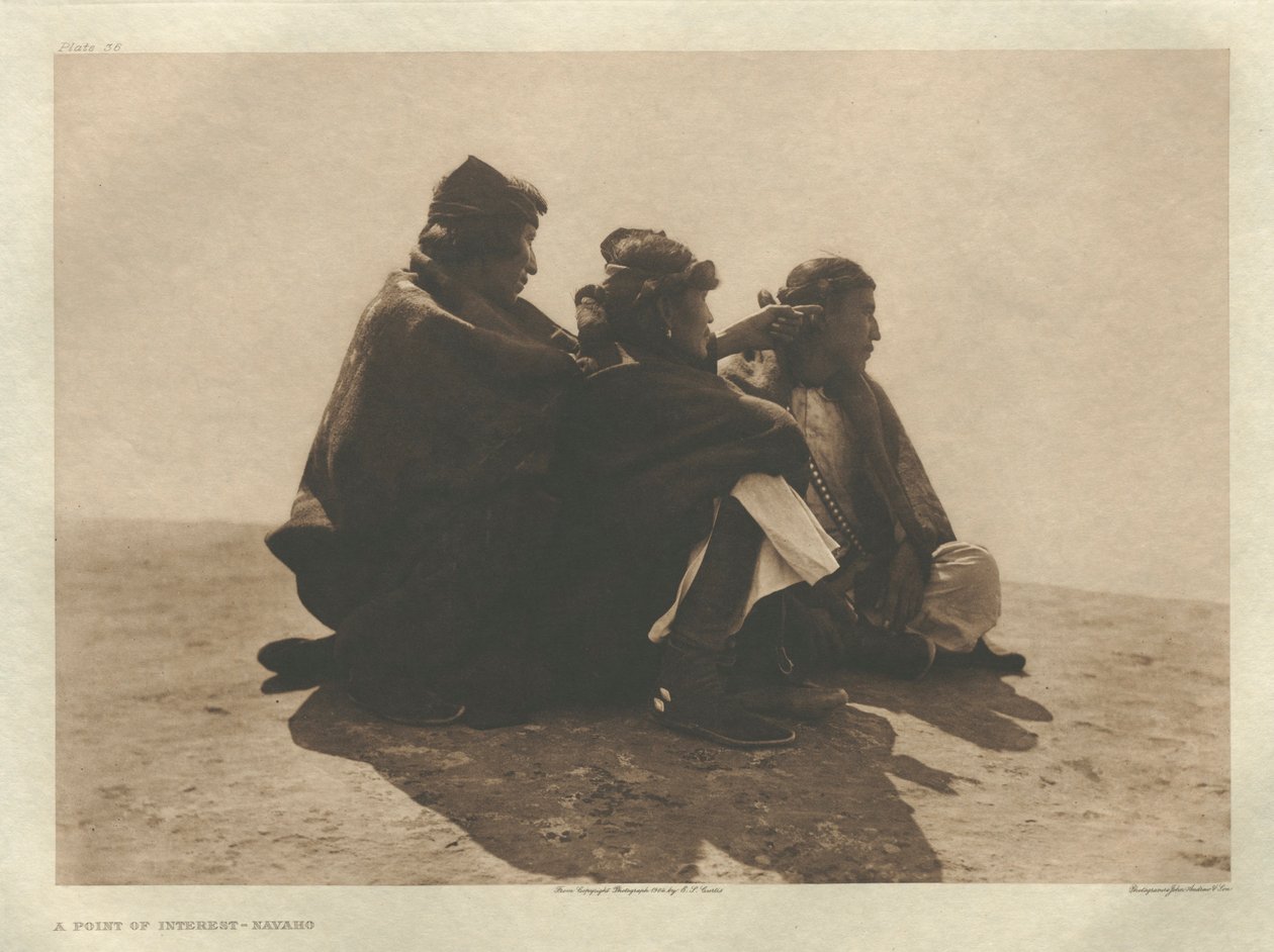 Portfolio I, Plate 36: A Point of Interest-Navaho by Edward S. Curtis