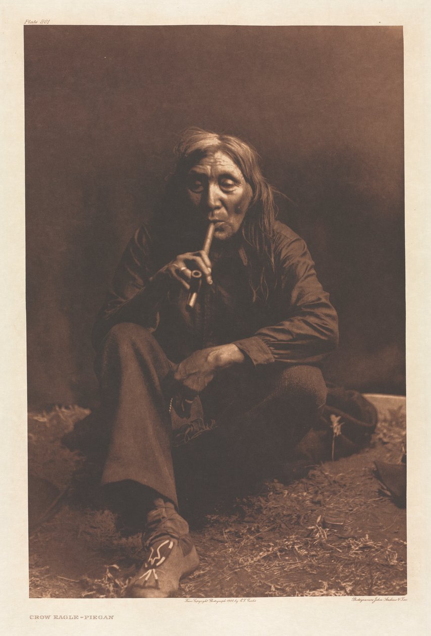 Portfolio VI, Plate 201: Crow Eagle--Piegan by Edward S. Curtis