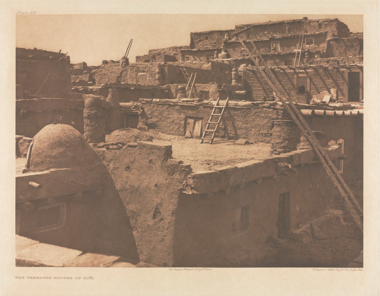 The Terraced Houses of Zuñi (Portfolio XVII, Plate 609) by Edward S. Curtis