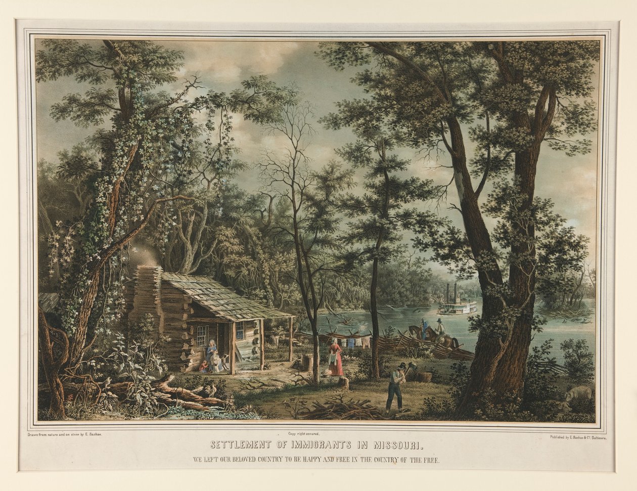 Settlement of Immigrants in Missouri / We left our beloved country by Edward Sachse