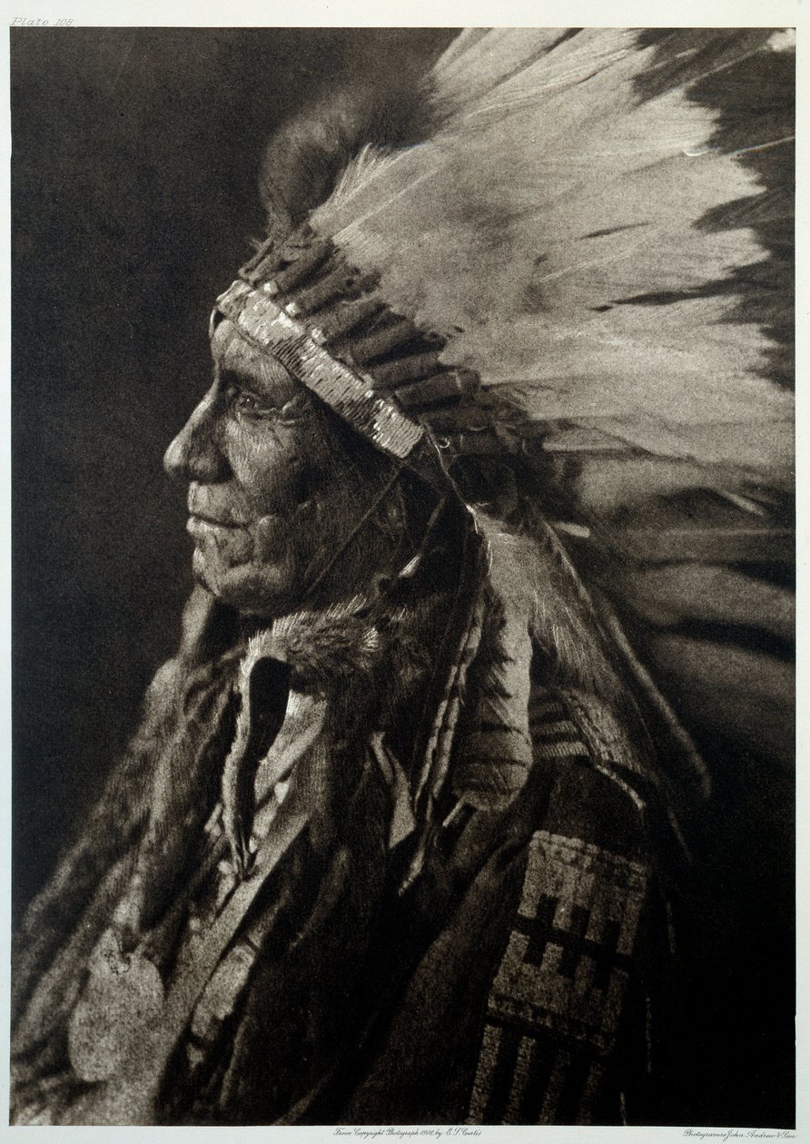 Portrait of Indian Chief by Edward Sheriff Curtis