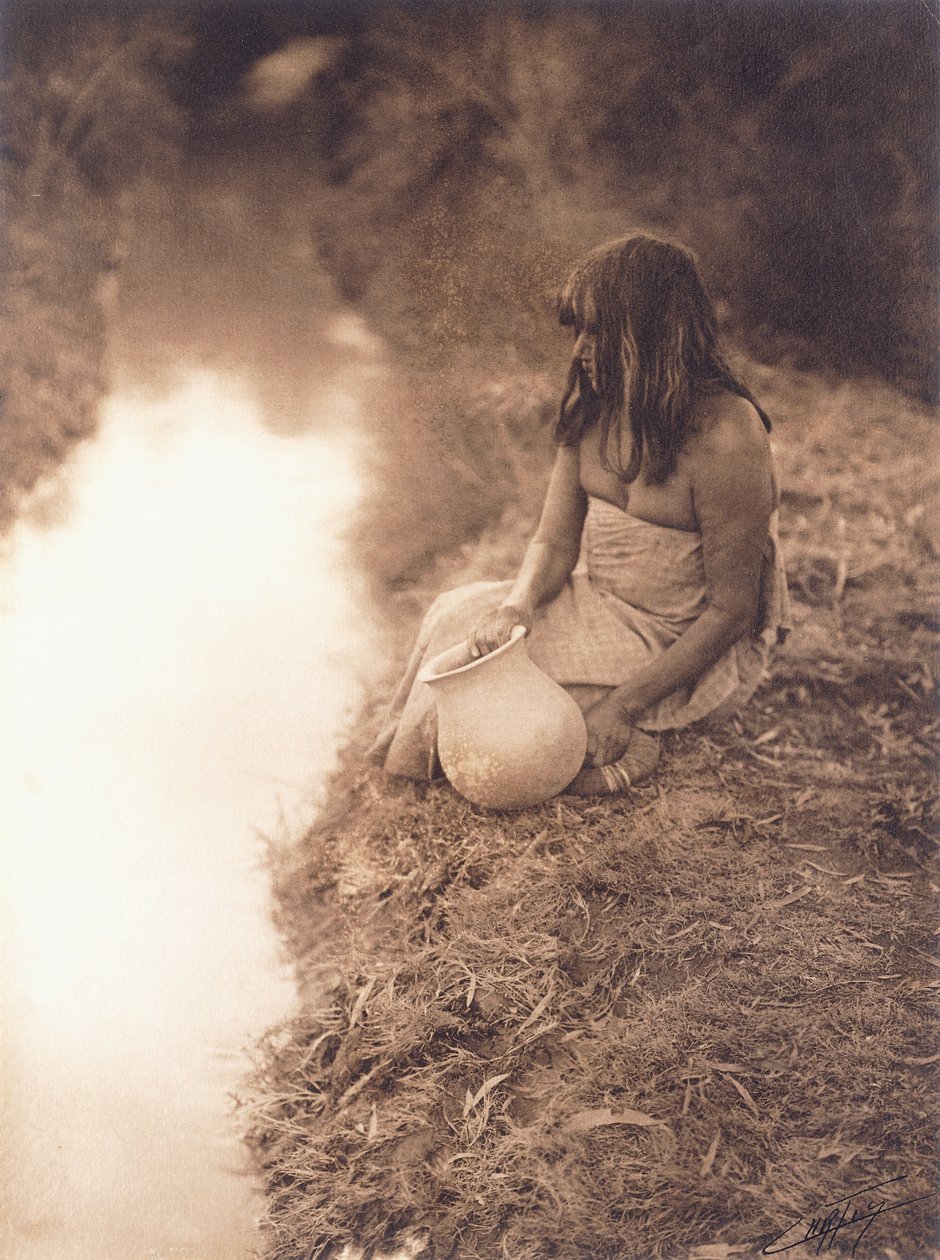 Maricopa Woman at the Stream by Edward Sheriff Curtis