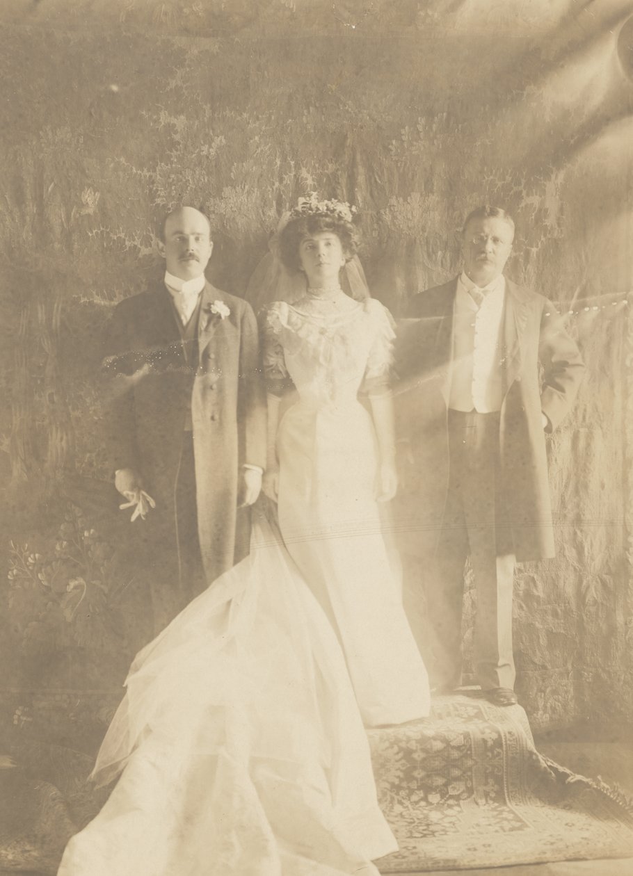 Theodore Roosevelt, Alice Roosevelt Longworth and Nicholas Longworth by Edward Sheriff Curtis
