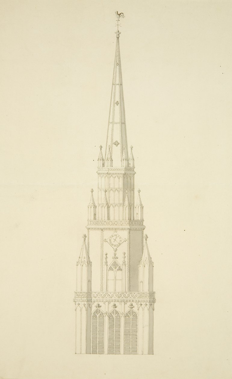 Projected Tower of St Mary Redcliffe by Edward Shiercliffe