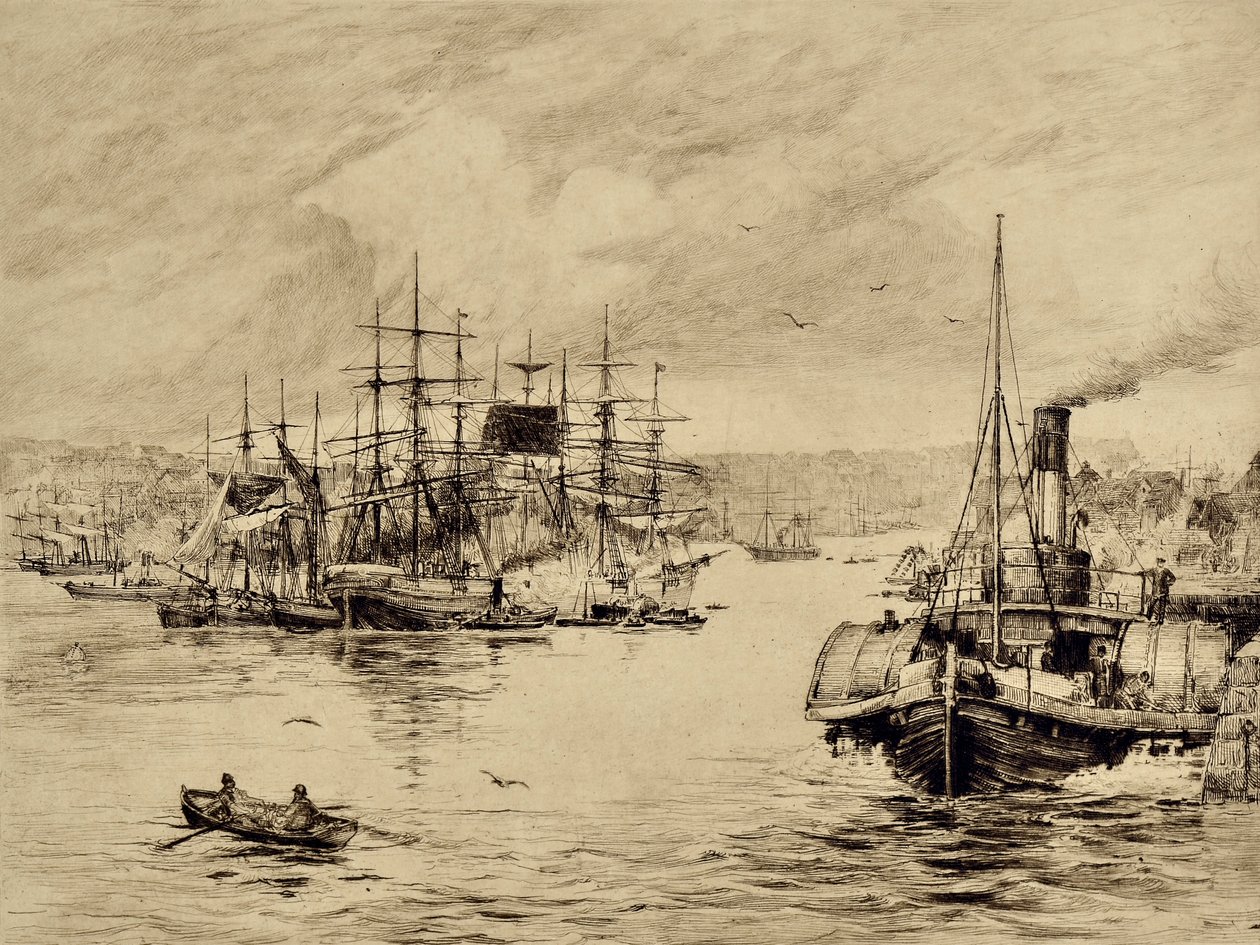 The Tyne: At Shields, c.1880 by Edward Slocombe