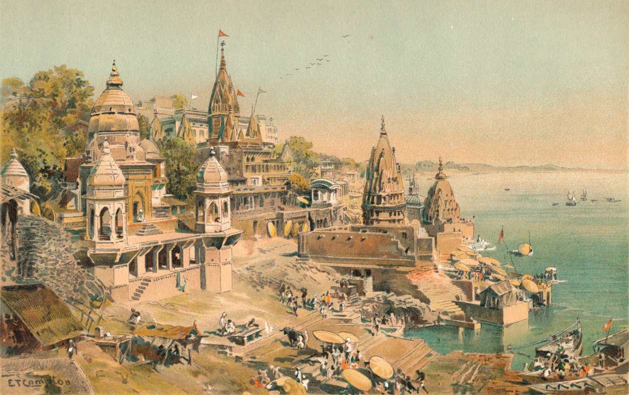 Benares on the Ganges by Edward Theodore Compton
