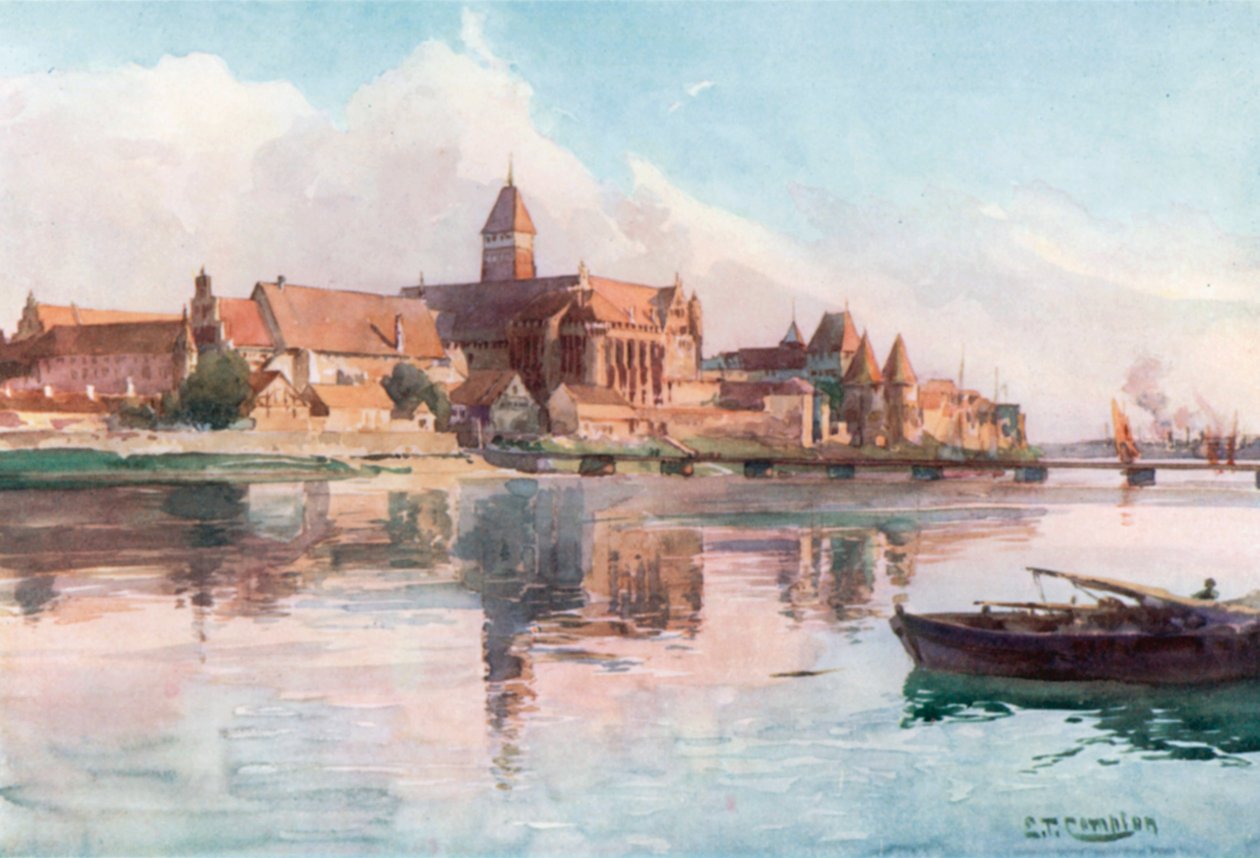 Marienburg from the Nogat by Edward Theodore Compton