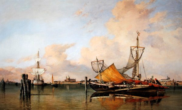 Evening Before Bad Weather on the Lagoon, Venice by Edward William Cooke