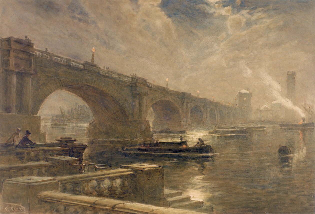 Waterloo Bridge by Edwin Ellis: Premium art reproduction