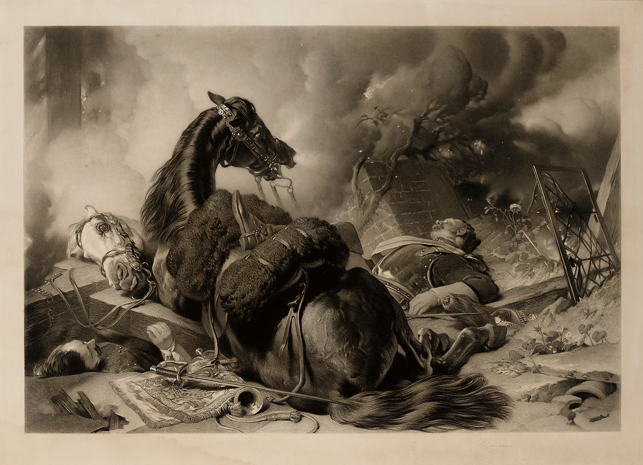 Time of War and Time of Peace, engraving by Thomas Lewis Atkinson by Edwin (after) Landseer