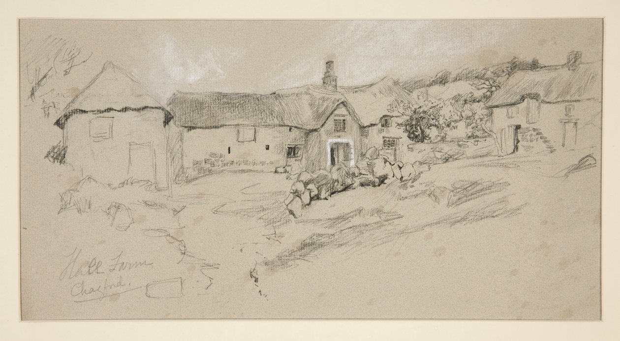 Architectural Study: Hall Farm by Edwin Austin Abbey