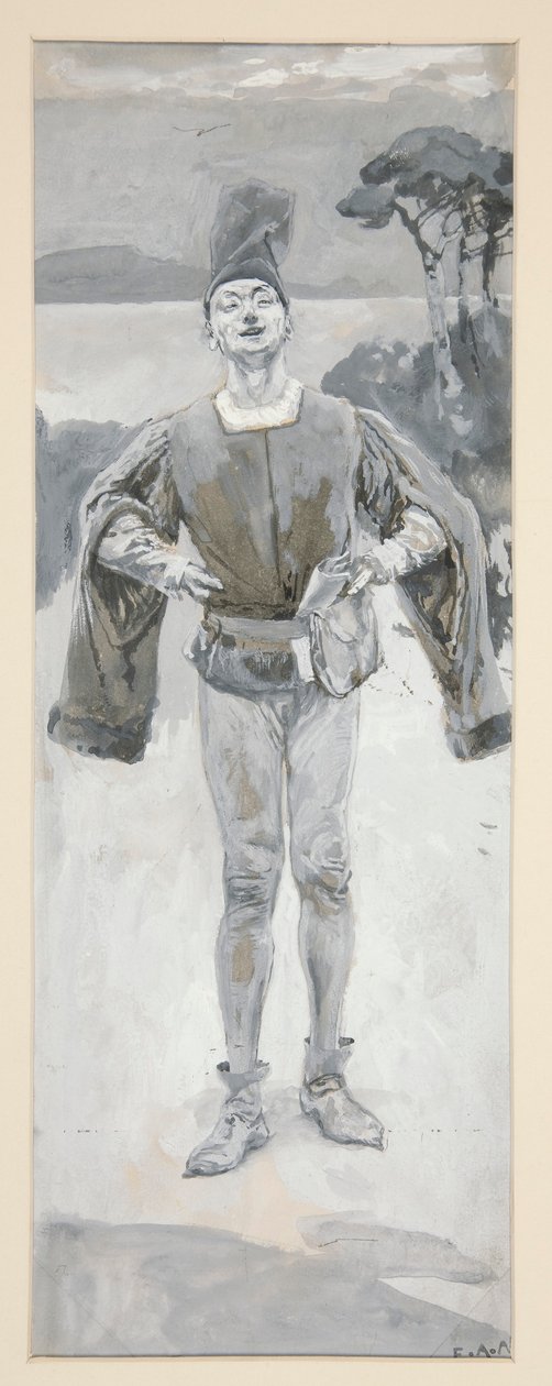 Autolycus, Illustration to Ballads and Ballad Music Illustrating Shakespeare by Edwin Austin Abbey