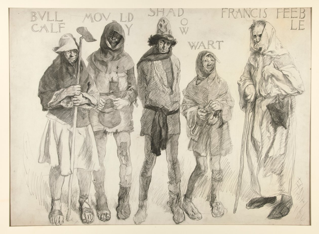 Before Justice Shallow by Edwin Austin Abbey: Fine art print