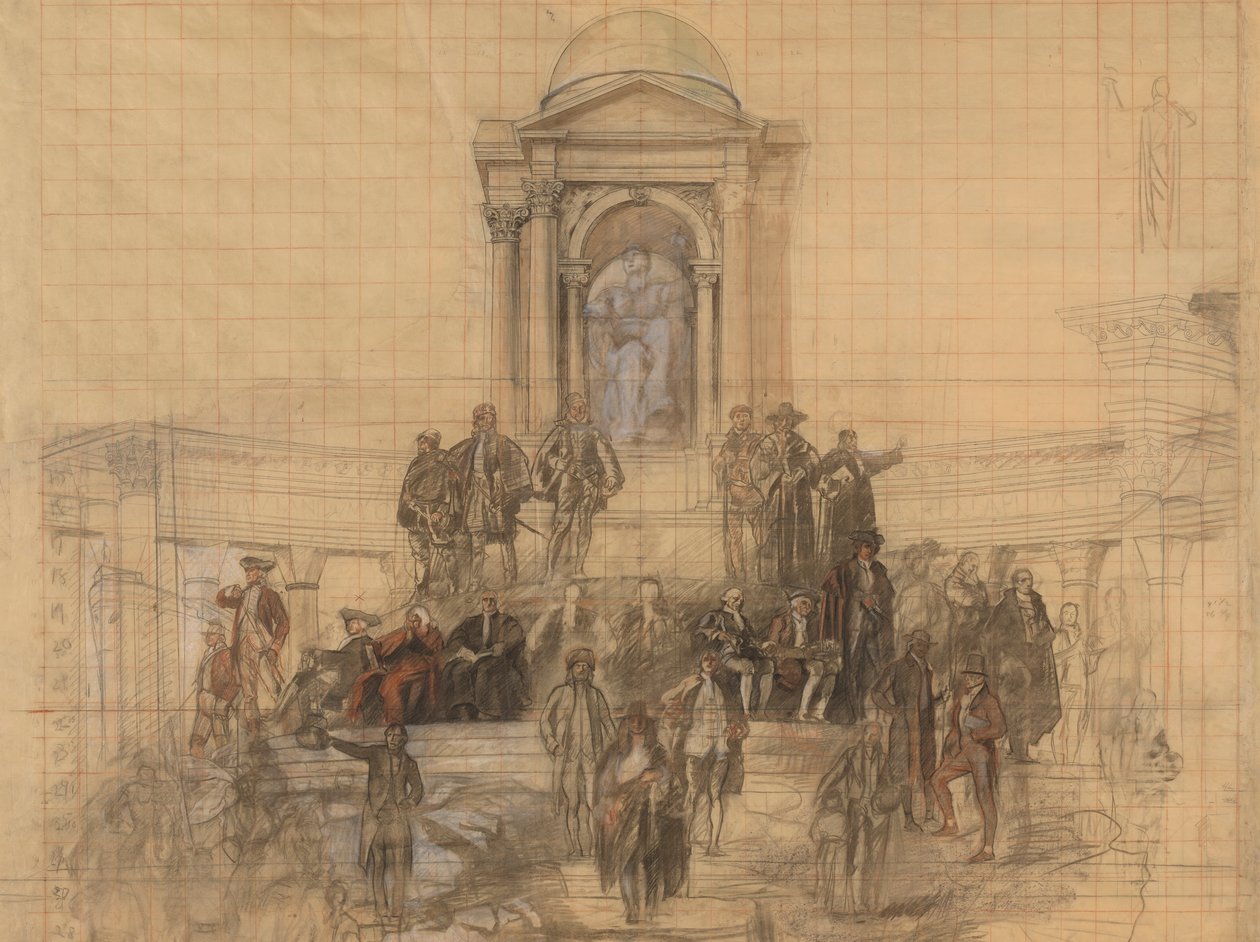 Cartoon by Edwin Austin Abbey