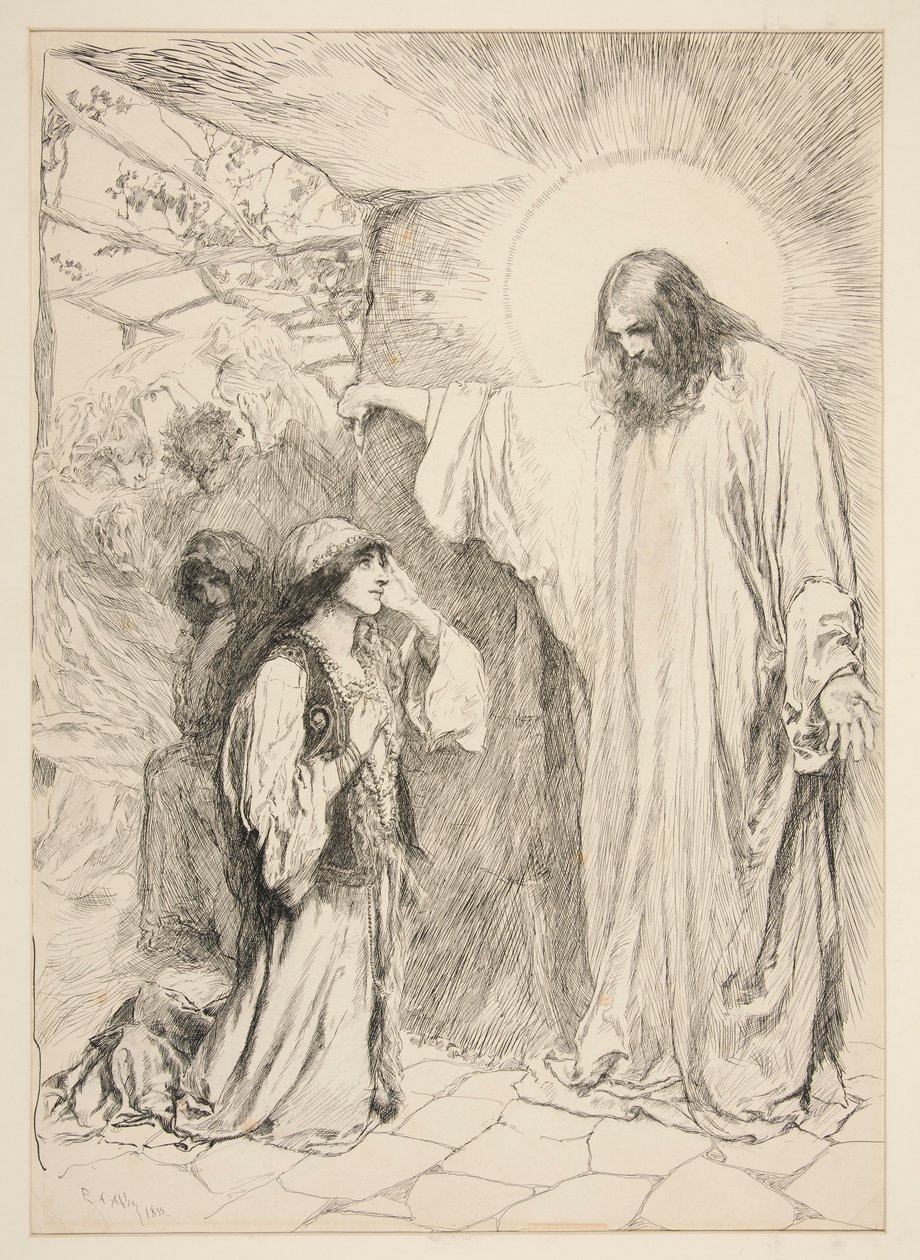 Christ and Mary Magdalene by Edwin Austin Abbey