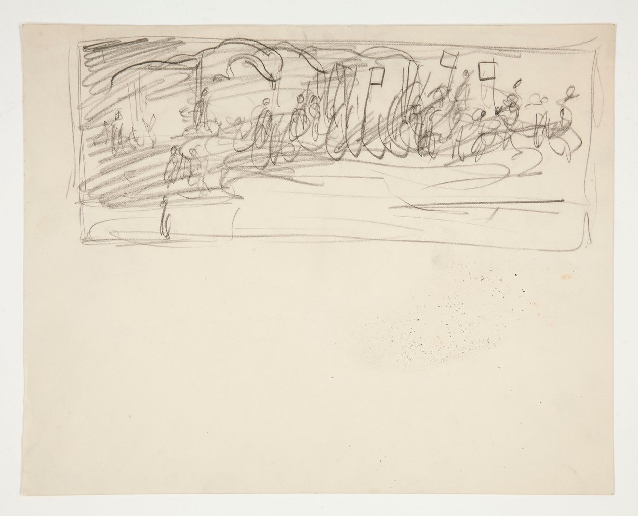 Composition study for The Quest of the Holy Grail (series of fifteen paintings for the Boston Public Library, completed in 1901) by Edwin Austin Abbey