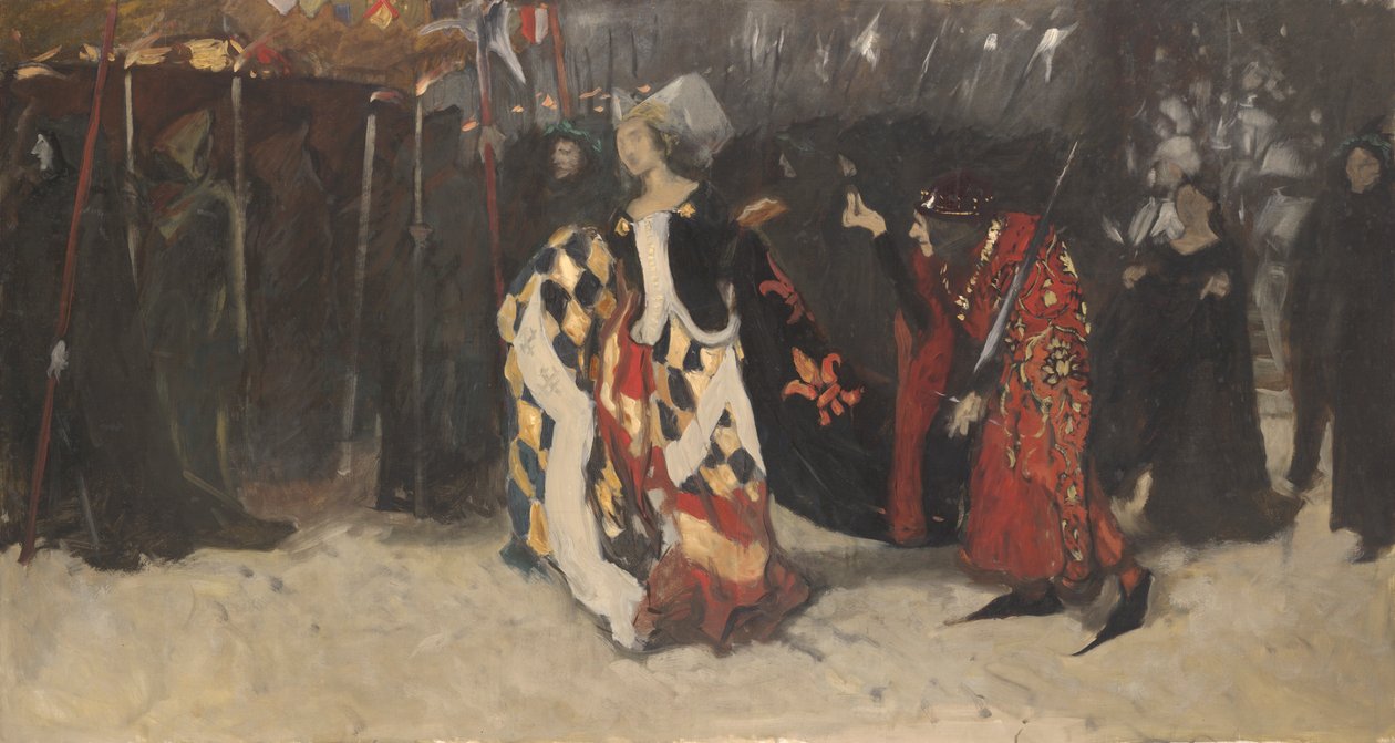 Compositional Study for Richard, Duke of Gloucester, and the Lady Anne by Edwin Austin Abbey