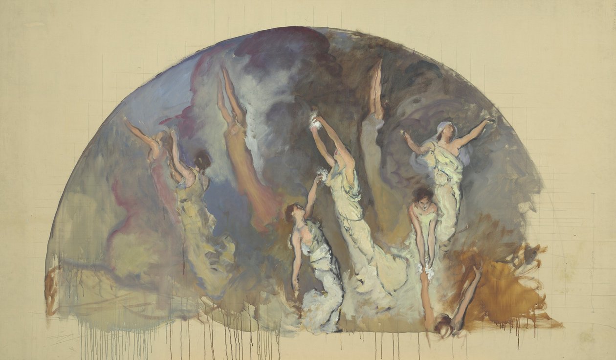 Compositional Study, for The Spirit of Light, Rotunda, Pennsylvania State Capitol, Harrisburg by Edwin Austin Abbey