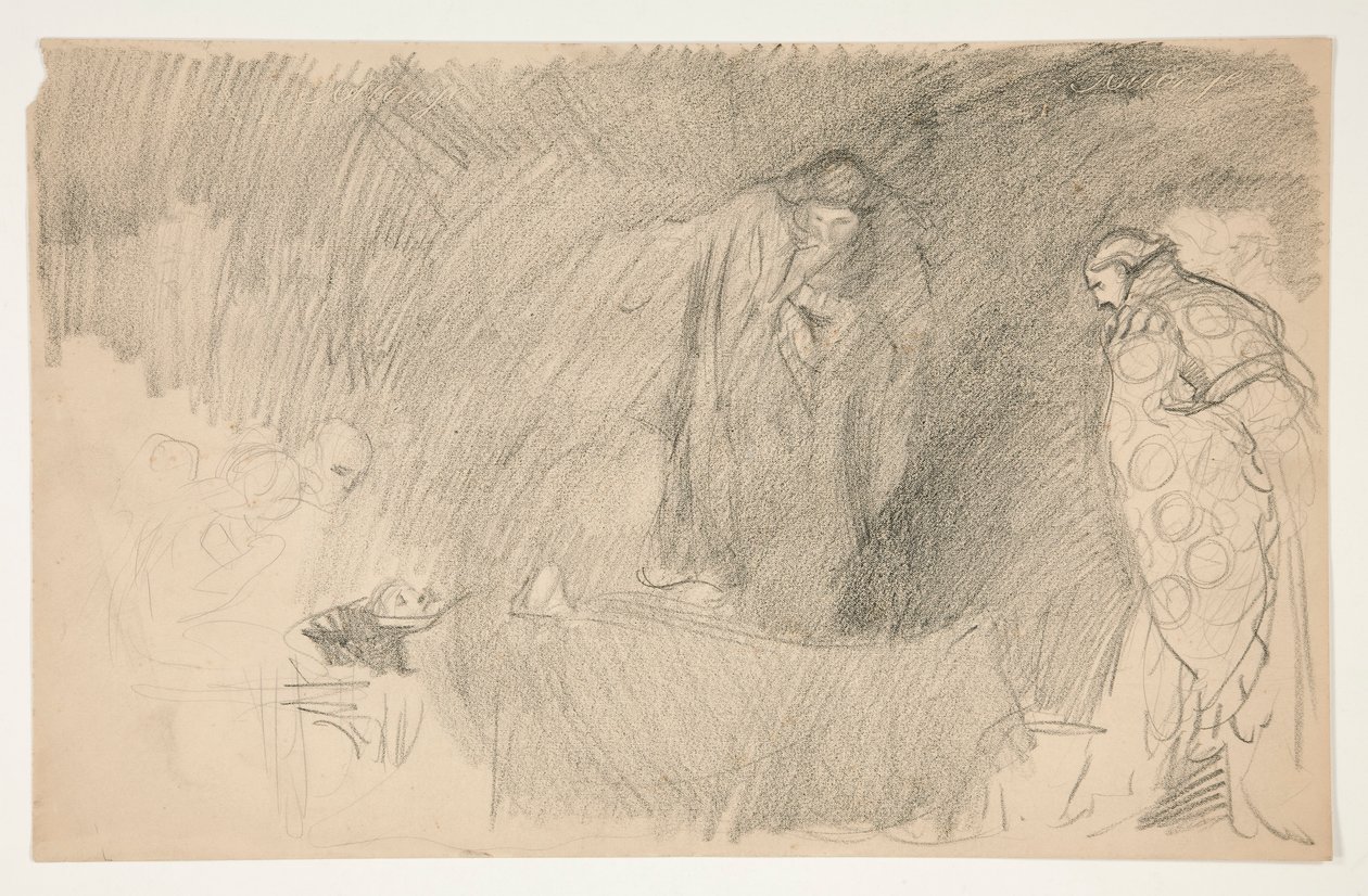 Figure in Repose, sketch for an unidentified Shakespeare play by Edwin Austin Abbey