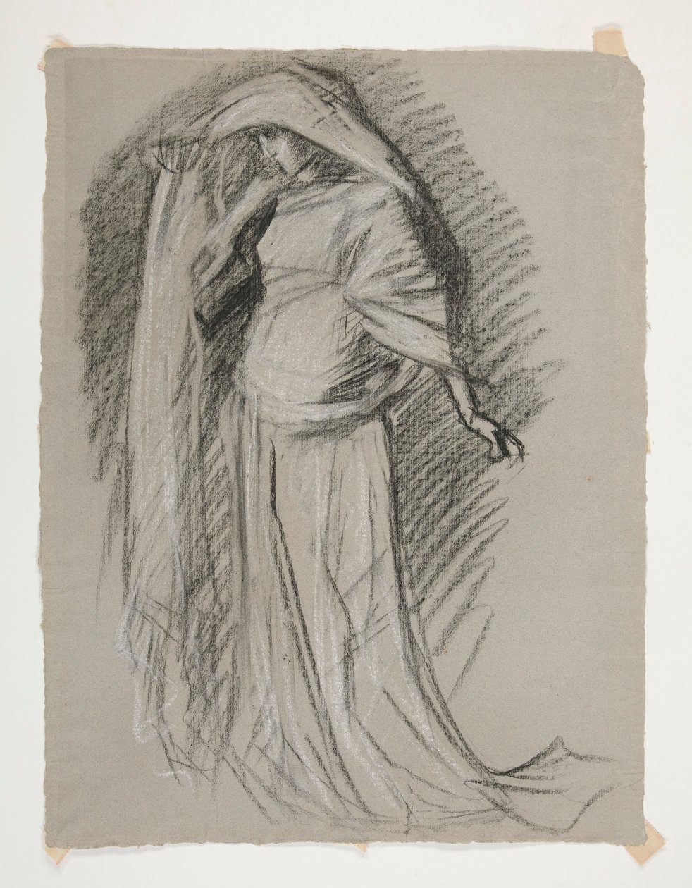 Figure Study for Castle of the Maidens, from The Quest of the Holy Grail by Edwin Austin Abbey