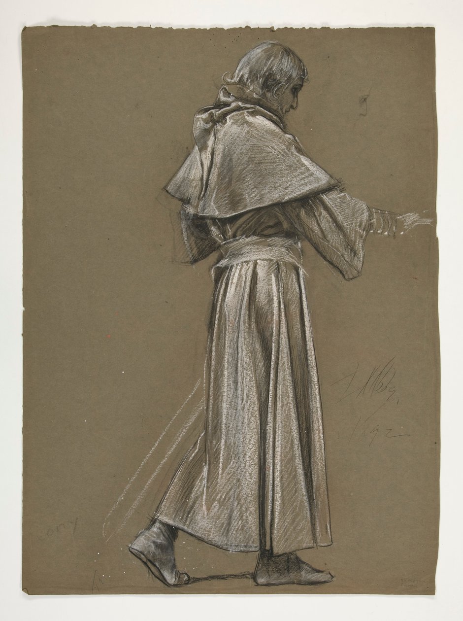Figure Study for King Arthur by Edwin Austin Abbey