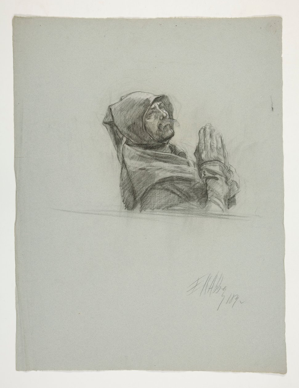 Figure Study for King Arthur by Edwin Austin Abbey
