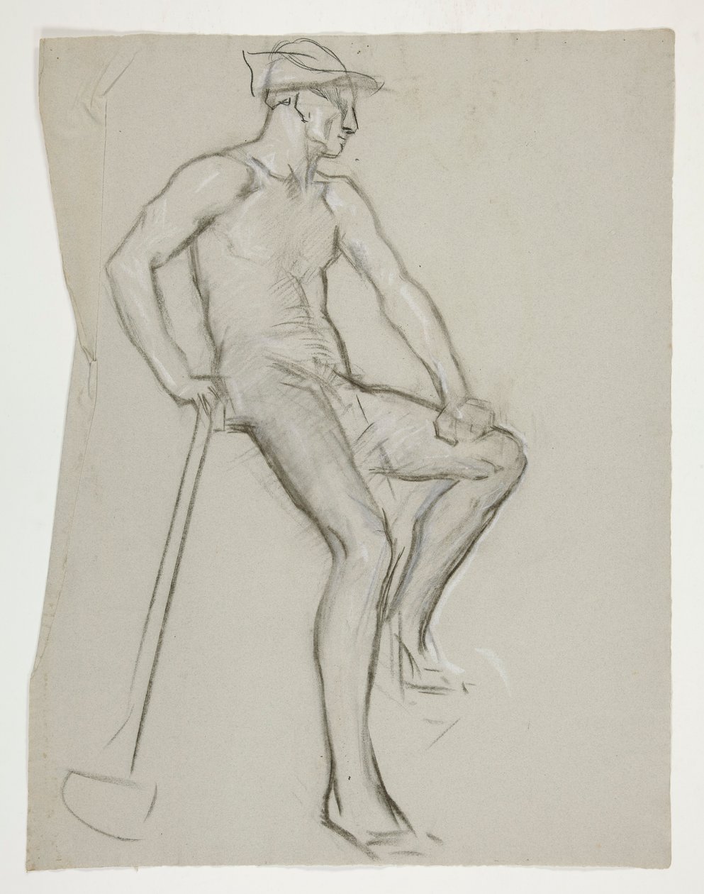 Figure Study for The Spirit of Vulcan, Genius of the Workers in Iron and Steel, capitol rotunda, Harrisburg, Pennsylvania by Edwin Austin Abbey