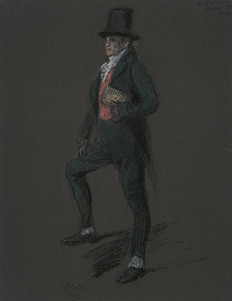 Figure Study for Figure of Dr. Casper Wistal by Edwin Austin Abbey