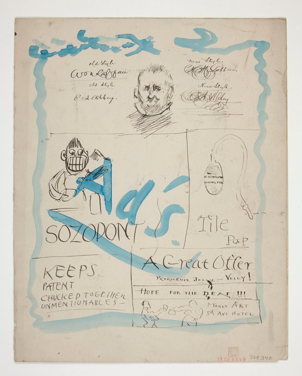 Illustration for The Tile Club Newspaper by Edwin Austin Abbey