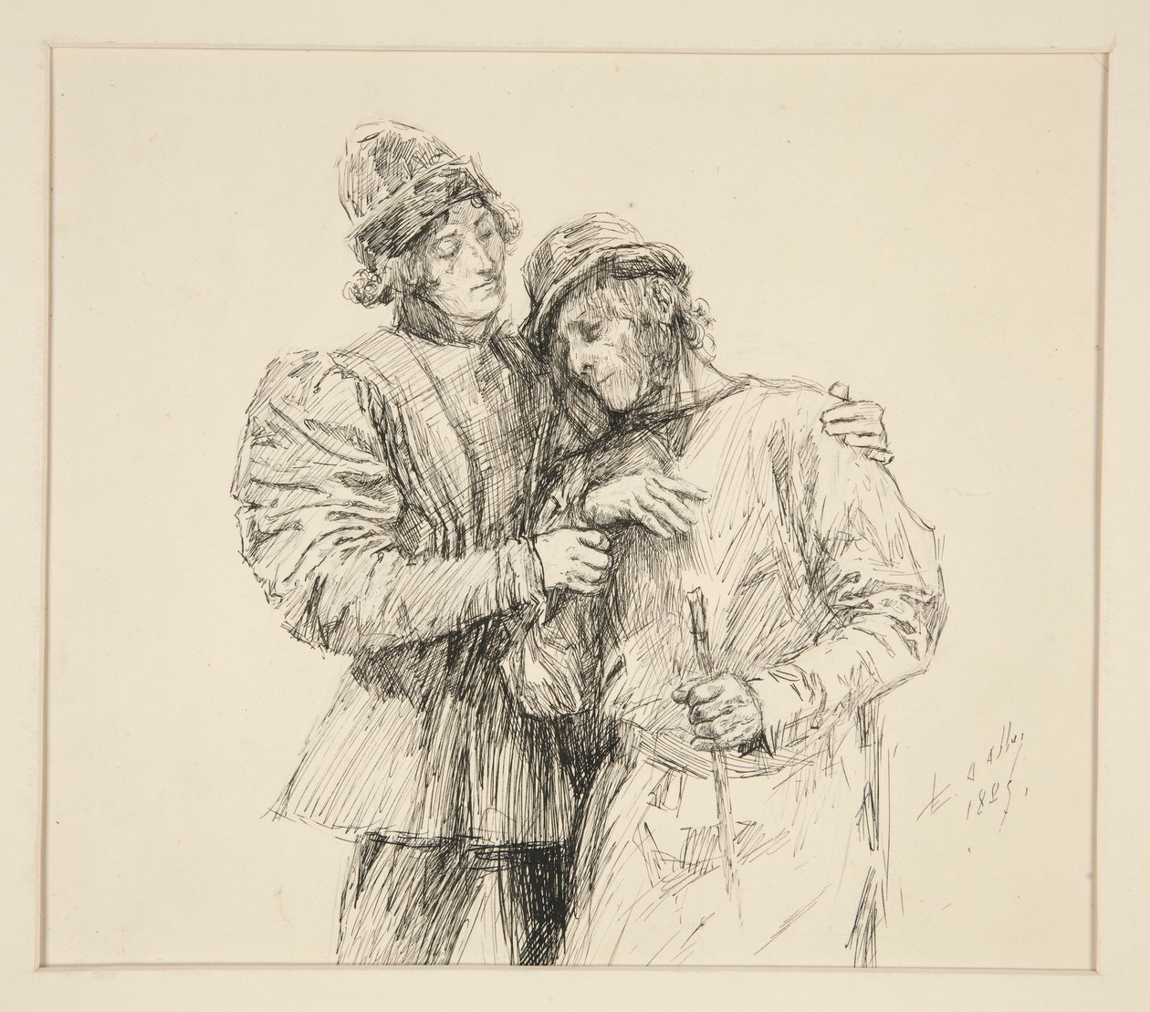 Orlando and Adam, Illustration for Act II, Scene iv, As You Like It by Edwin Austin Abbey
