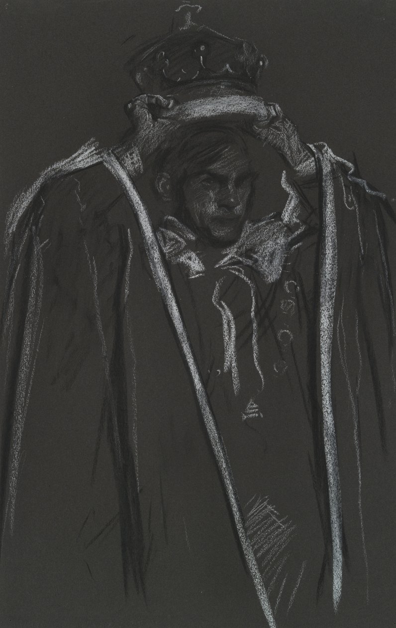 Peer Placing Coronation Mace by Edwin Austin Abbey