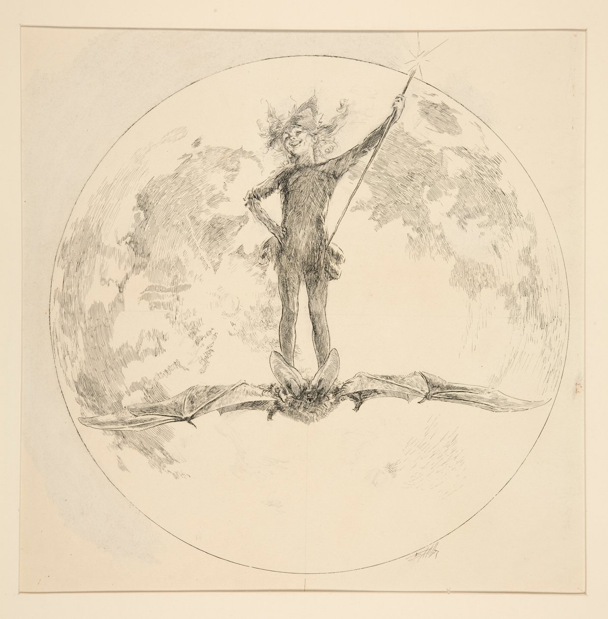 Puck, Illustration for Act II, Scene ii, A Midsummer Night by Edwin Austin Abbey
