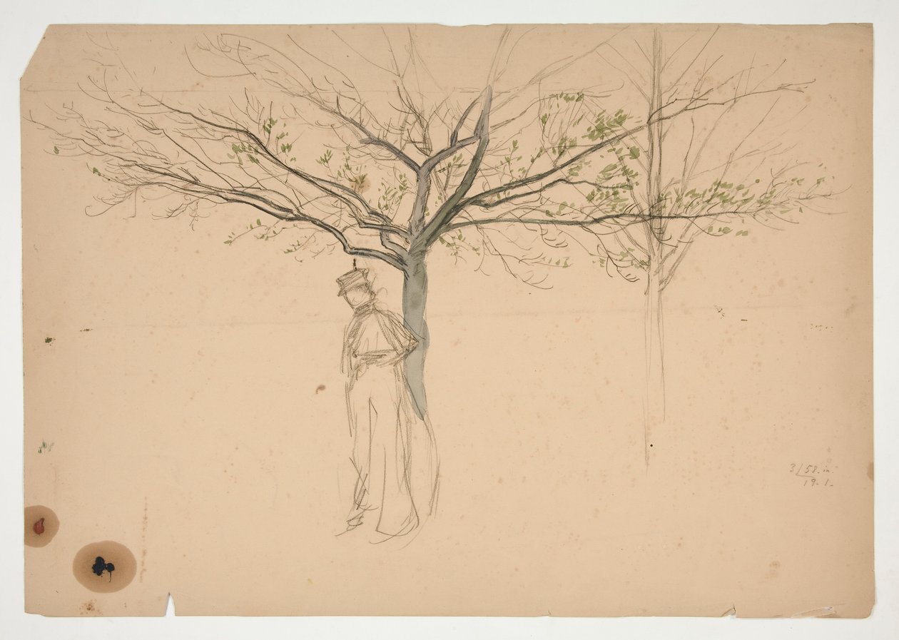 Sketch of a Figure Beneath a Tree by Edwin Austin Abbey