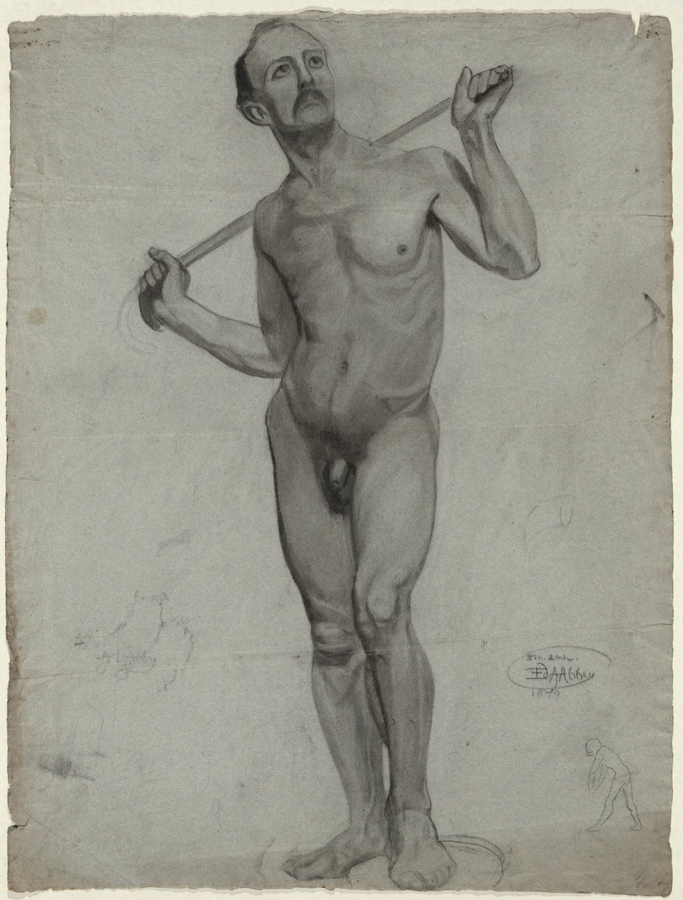 Sketch of a Male Nude by Edwin Austin Abbey