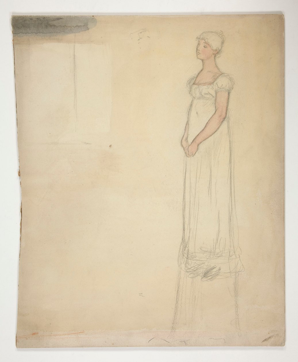 Sketch of a Woman - Costume Study for a Play? by Edwin Austin Abbey
