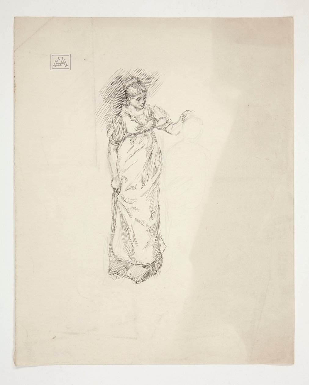 Sketch of a Woman - Unidentified Illustration by Edwin Austin Abbey