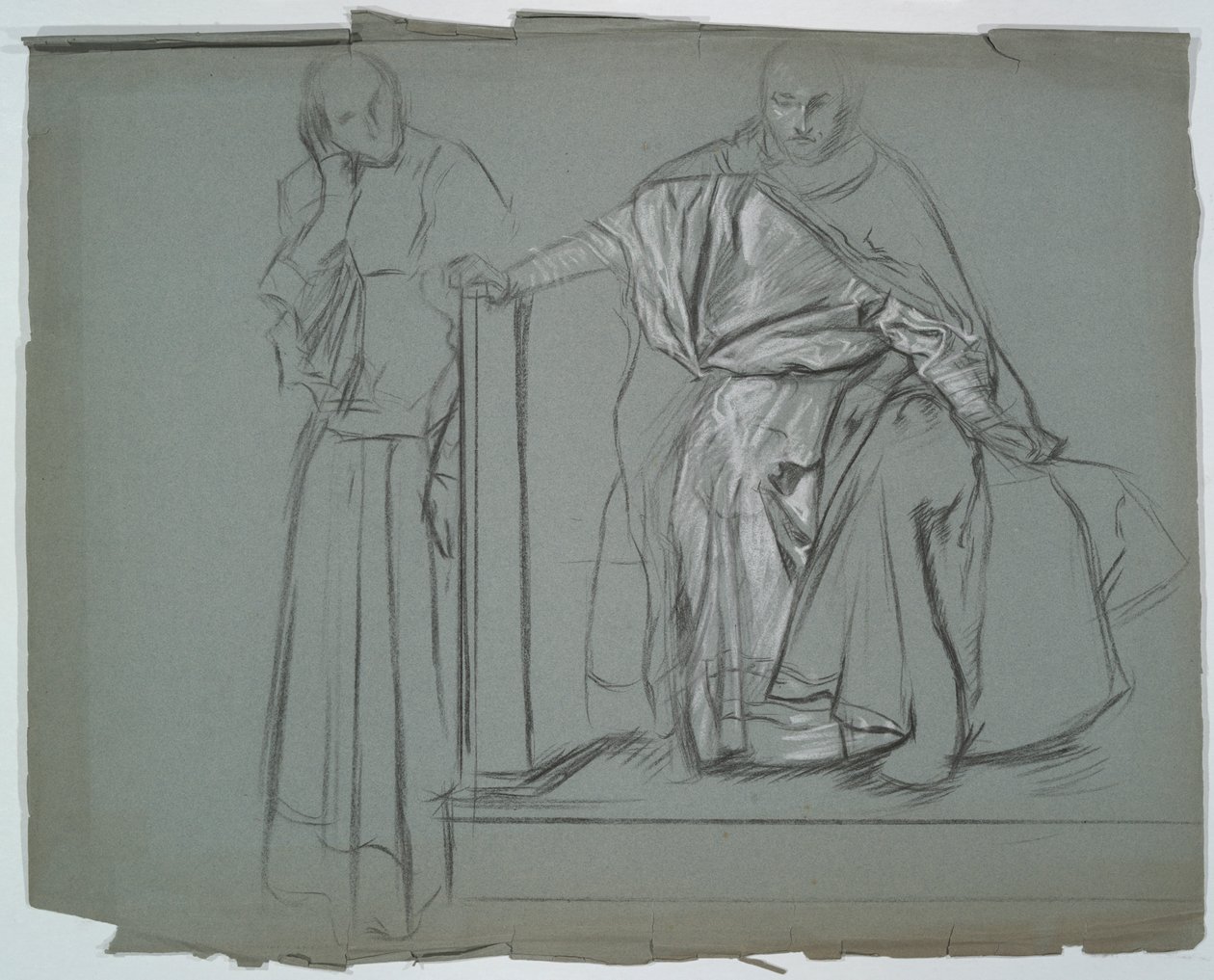 Study for King and Attendants in Hamlet by Edwin Austin Abbey