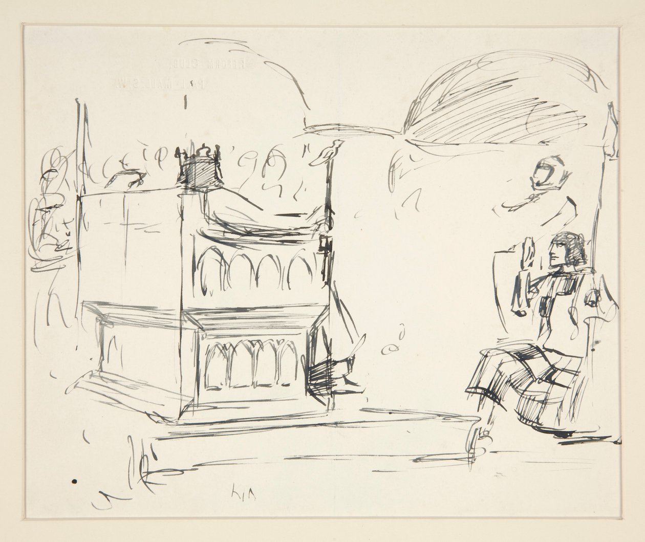 Study for The Quest of the Holy Grail (series of fifteen paintings for the Boston Public Library, completed in 1901) by Edwin Austin Abbey