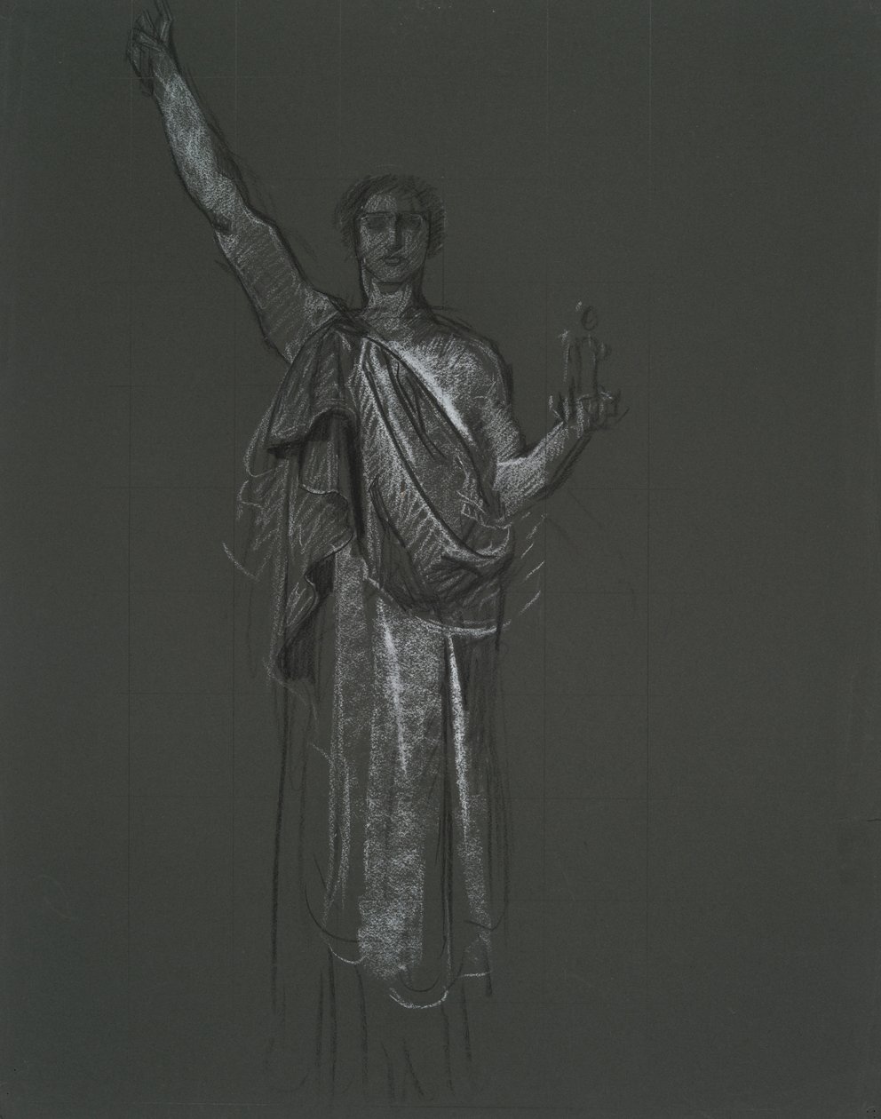 Study for Allegorical Figure of Art, Rondel in the Rotunda of the Pennsylvania State Capitol Building, Harrisburg, 1902-1911 by Edwin Austin Abbey